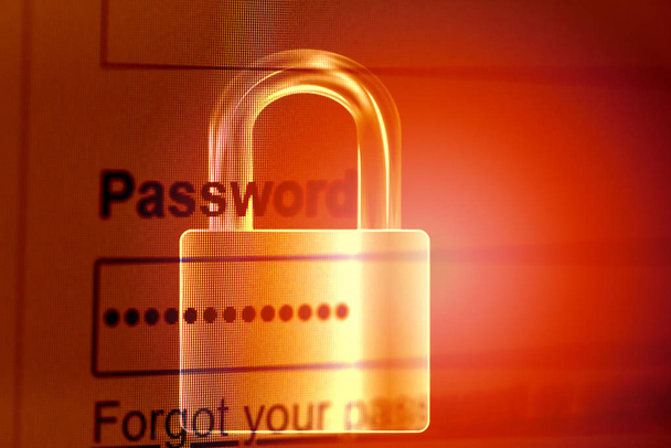 Heslo zamknout/heslo zabezpečení kyberzloděj ochrana verific - Fotografie, Obrázek