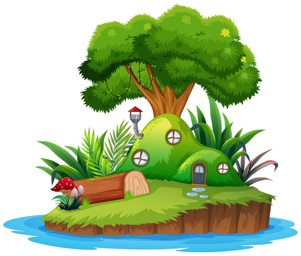 Isolated fantasy island house - Vector, afbeelding