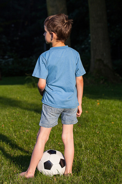 Boy playing with soccer ball - Φωτογραφία, εικόνα