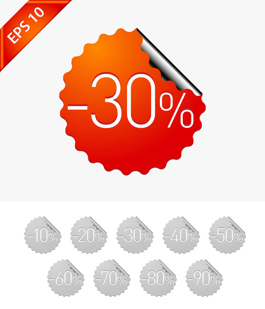Sale stickers: -30 - Vector, Image