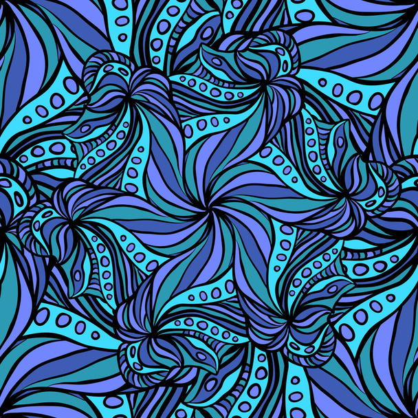 Seamless pattern with fantastic flowers - Vector, Imagen