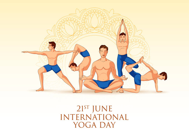 Journée internationale du Yoga le 21 juin
 - Vecteur, image