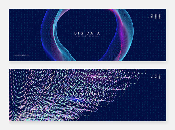 Big data background. Digital technology abstract  - Вектор,изображение