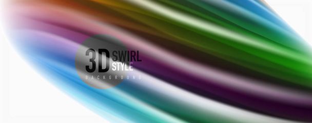 Farbe fließende Wellen, flüssige konzeptuelle abstrakte Hintergrund - Vektor, Bild