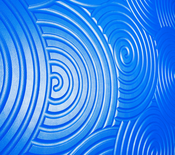Couro azul com estrutura de textura
 - Foto, Imagem