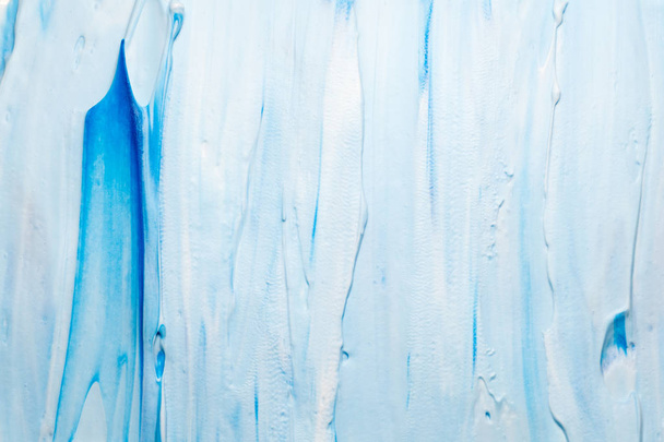 blue white acrylic paint background colored foam - Foto, Bild