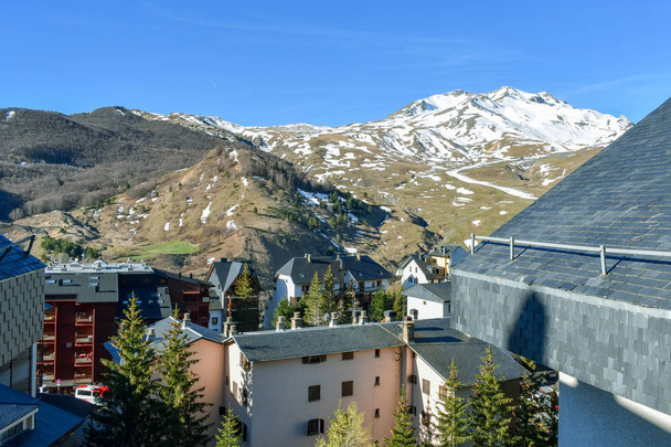 Low season ski resort and village , Pyrenees, Spain - Photo, Image