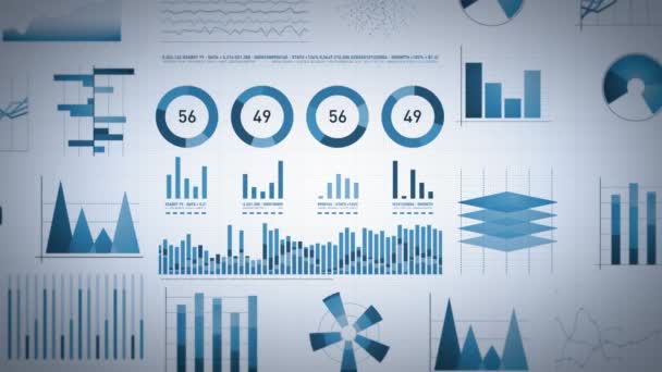 Obchodní statistiky, tržní data a rozložení Infographics - Záběry, video