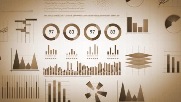 Üzleti statisztika, piaci adatok és infographics layout/4k animáció egy sor tervezési üzleti és piaci adatok elemzése és jelentések, a infographics, bár stats, grafikonok és diagramok - Felvétel, videó