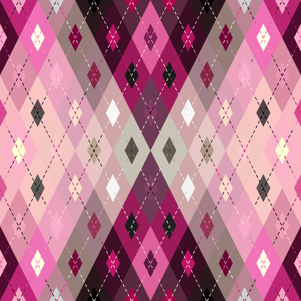 Argyle seamless vector pattern background. Pattern of a rhombuses. - Vektori, kuva