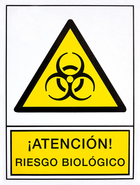 Atenção sinal de perigo biológico
 - Foto, Imagem