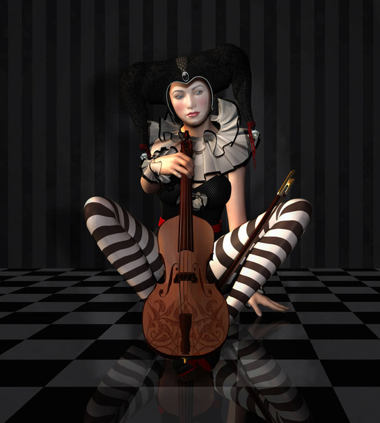 Mélancolie d'artiste : le jeune perroquet est un violoniste triste
 - Photo, image