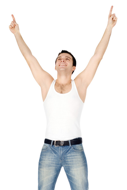 Portrait of an excited man enjoying success - Zdjęcie, obraz
