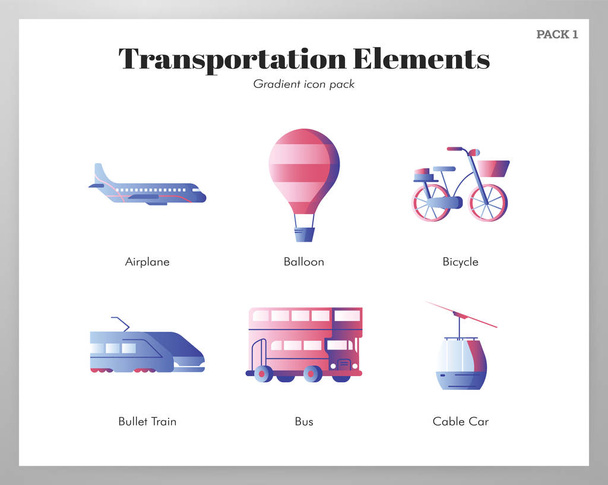 Градієнтний пакет елементів транспортування
 - Вектор, зображення