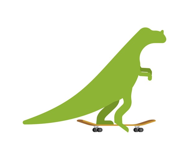 Dinosaurio Ceratosaurio en monopatín. Dino Skateboarder. Prehisto
 - Vector, imagen
