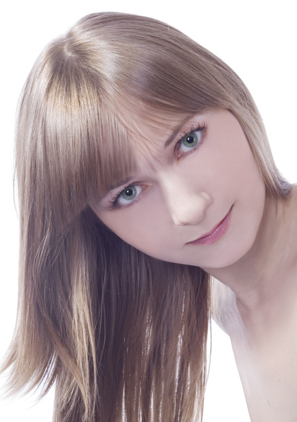 Portrait of a lovely young green-eyes lady - Фото, зображення