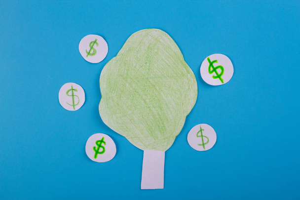 cartoon image of money tree - Фото, изображение