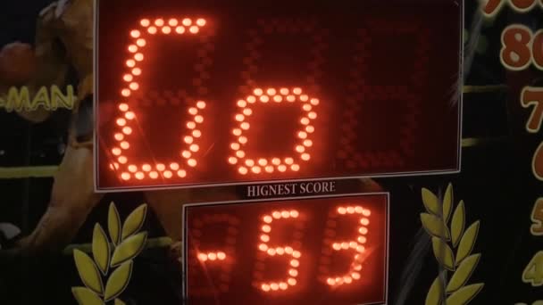 The electronic Board of the gaming machine shows the number of points scored. - Footage, Video