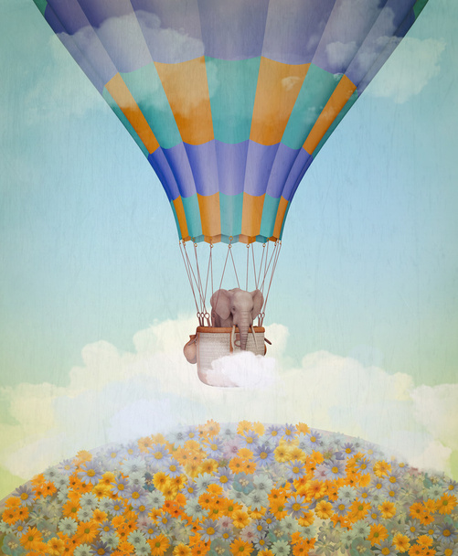 Elephant in the balloon. - Photo, Image