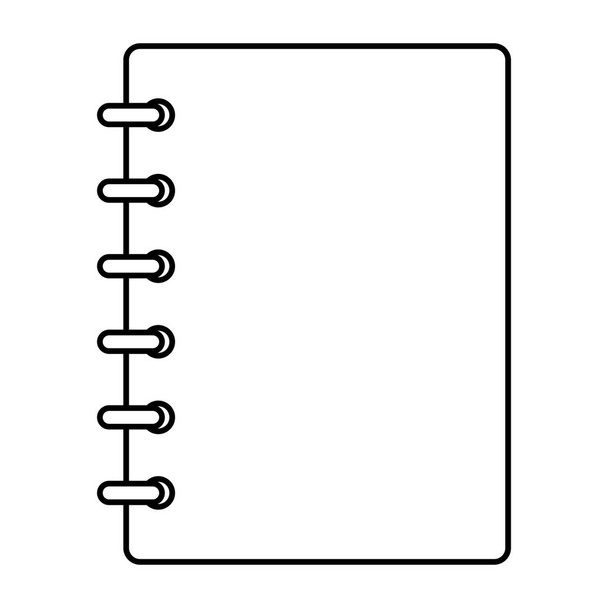 note book school supply icon - Vector, afbeelding
