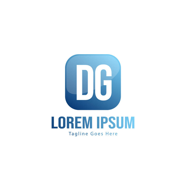 Kirjeen logon suunnittelu. Creative Modern DG Letters kuvake
 - Vektori, kuva
