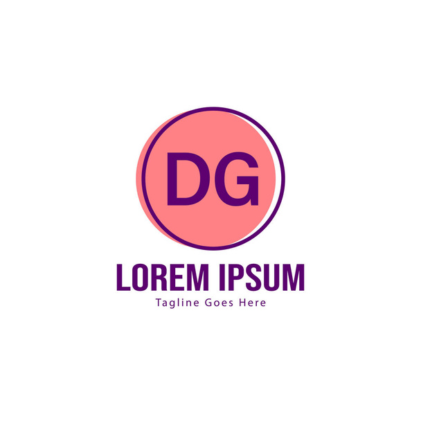 DG γράμμα σχέδιο λογότυπου. Δημιουργική σύγχρονη DG γράμματα εικονίδιο εικόνα - Διάνυσμα, εικόνα