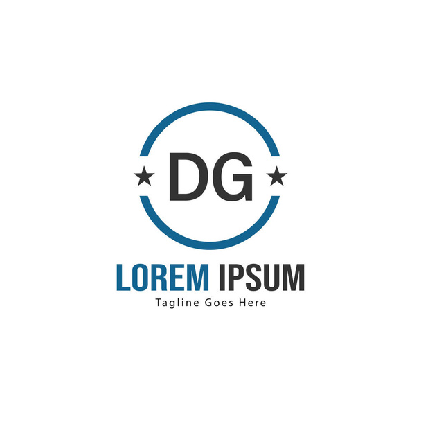 DG Letter Logo Design. Creative Modern DG Letters Icon Illustration - Vector, Image