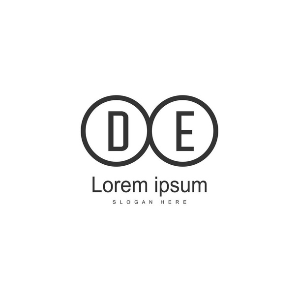De Letter Logo Tasarım. Yaratıcı Modern De Letters Simge İllüstrasyon - Vektör, Görsel