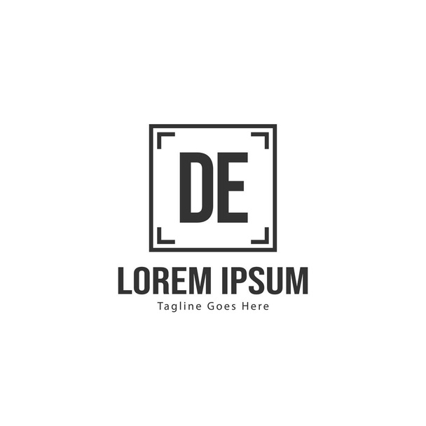 DE Letter Logo Design. Creative Modern DE Letters Icon Illustration - Vector, Image