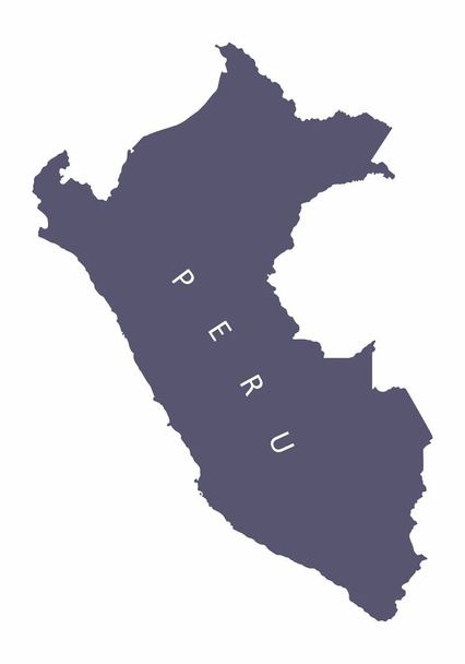 Mapa de silueta de Perú
 - Vector, imagen