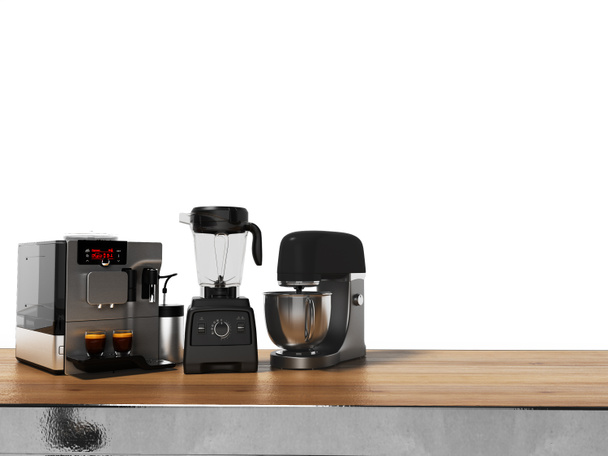 Skupina kuchyňských spotřebičů, automatická profesionální kávová Machin - Fotografie, Obrázek