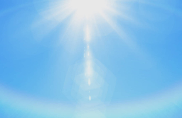 Sky, napsugarak fény fellángolás fehér bolyhos Cloudscape természet háttér retro színstílus - Fotó, kép