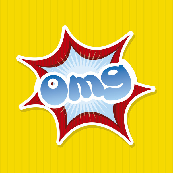 omg comics icon - Vector, Image