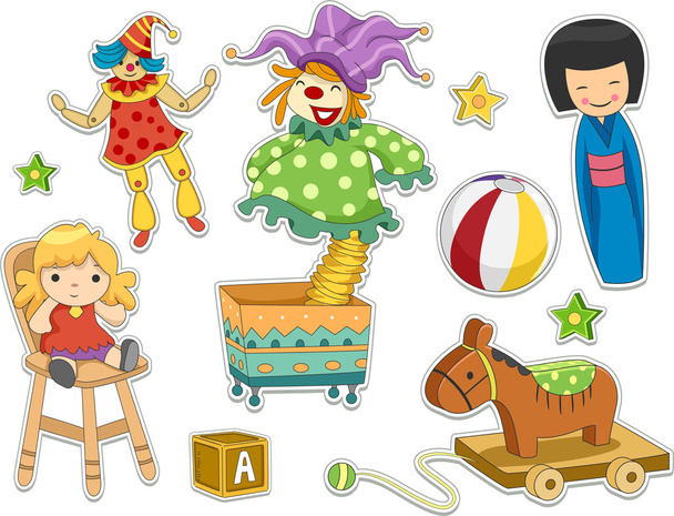 speelgoed sticker ontwerp - Foto, afbeelding