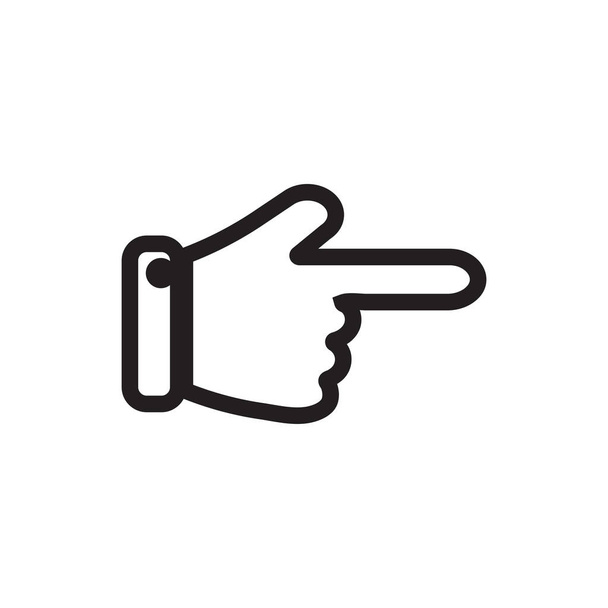 Wijzend hand gebaar pictogram grafisch ontwerpsjabloon - Vector, afbeelding