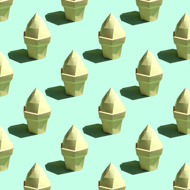 カラフルなペーパーアイスクリームの模様  - 写真・画像