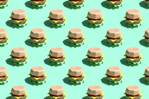 Pattern of paper hamburger  - Photo, Image