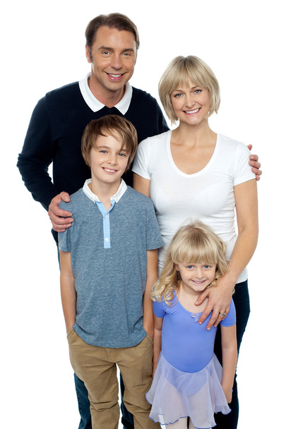 Portrait of a family, studio shot - Photo, Image