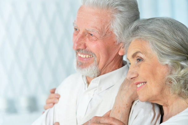 happy Senior couple posing at home - Photo, image