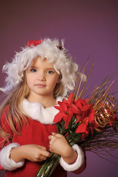 Christmas portrait of a girl - Foto, Bild