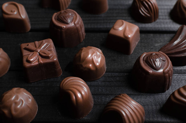 chocolate candies in the different forms and taste - Foto, imagen
