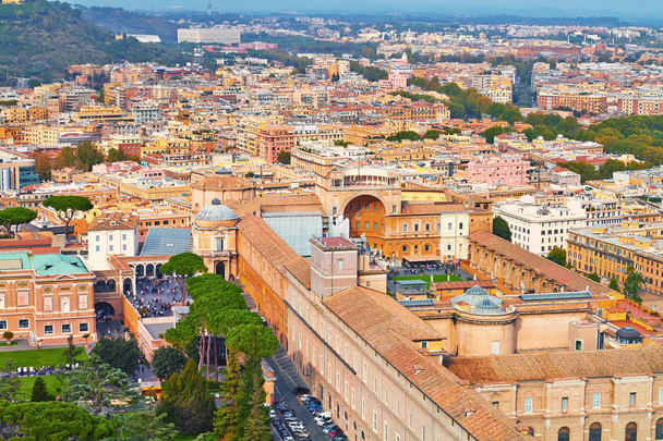 Rome panorama building evening. Rome rooftop view with ancient architecture in Italy - Valokuva, kuva