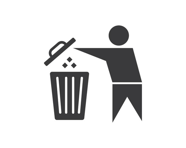 иконка мусорного бака
 - Вектор,изображение