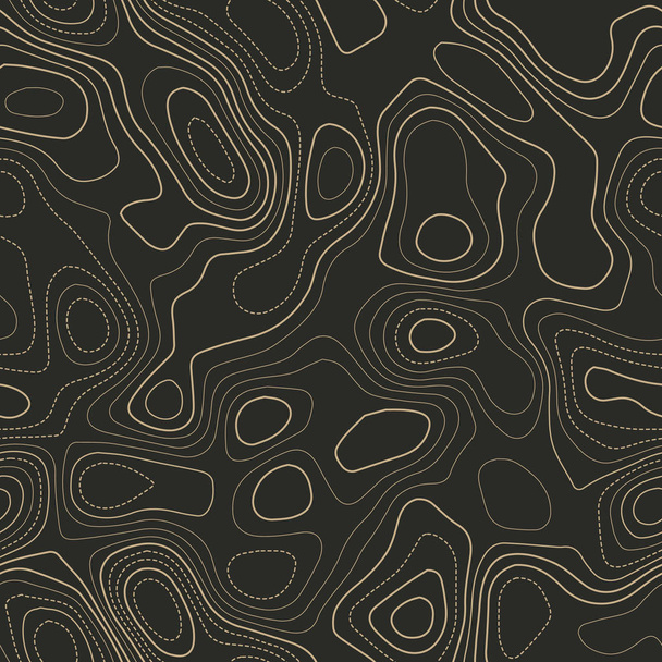 Topographic map Actual topography map Seamless design Divine tileable isolines pattern vector - Vector, Image