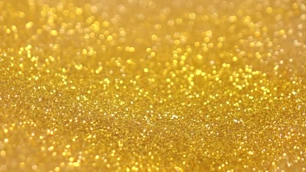 Beautiful of gold glitter in slow motion - Footage, Video