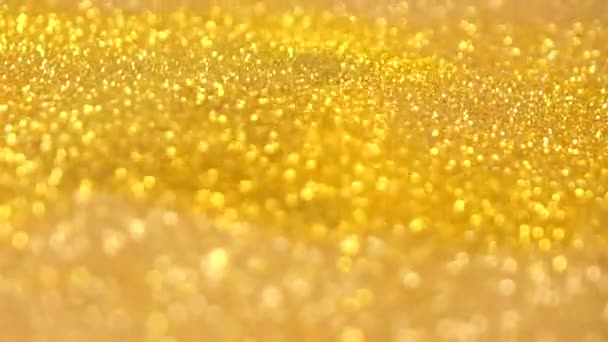 Mooi van goud glitter in slow motion - Video