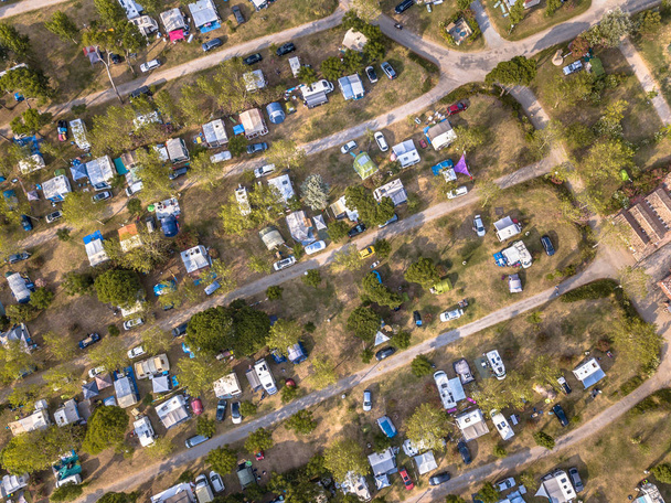 Aerial view of campsite - Photo, Image