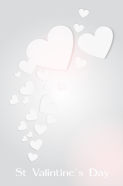 Vector background with hearts for Valentine's day. - Vector, Image