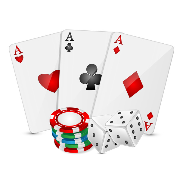 Illustration vectorielle d'un arrière-plan avec des éléments de casino - Vecteur, image