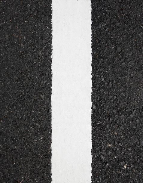Asphalt road texture with white stripe - Фото, изображение